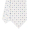 CRAVATTA SARTORIALE CLASSICA IN SETA BIANCA Microfantasia fiore