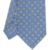 CRAVATTA SARTORIALE CLASSICA IN SETA AZZURRO POLVERE Microfantasia fiore