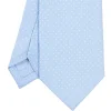 CRAVATTA SARTORIALE CLASSICA IN SETA AZZURRA Pois