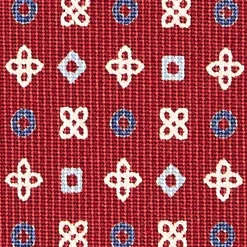 CRAVATTA SARTORIALE CLASSICA IN SETA BORDEAUX Microfantasia fiore