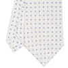 CRAVATTA SARTORIALE CLASSICA IN SETA BIANCA Microfantasia fiore