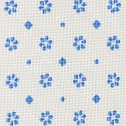 CRAVATTA SARTORIALE CLASSICA IN SETA BIANCA Microfantasia fiore
