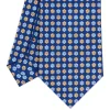 CRAVATTA SARTORIALE CLASSICA IN SETA BLU Microfantasia fiore
