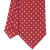 CRAVATTA SARTORIALE CLASSICA IN SETA BORDEAUX Microfantasia fiore