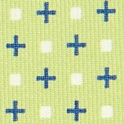 CRAVATTA SARTORIALE CLASSICA IN SETA VERDE CHIARO Microfantasia fiore