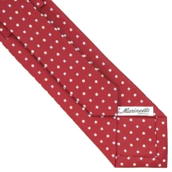 CRAVATTA SARTORIALE CLASSICA IN SETA BORDEAUX Microfantasia fiore