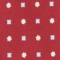 CRAVATTA SARTORIALE CLASSICA IN SETA BORDEAUX Microfantasia fiore