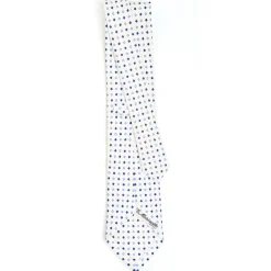 CRAVATTA SARTORIALE CLASSICA IN SETA BIANCA Microfantasia fiore