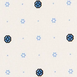 CRAVATTA SARTORIALE CLASSICA IN SETA BIANCA Microfantasia fiore