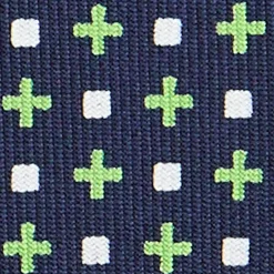 CRAVATTA SARTORIALE CLASSICA IN SETA BLU SCURO Microfantasia fiore