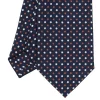 CRAVATTA SARTORIALE CLASSICA IN SETA BLU SCURO Microfantasia fiore