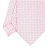 CRAVATTA SARTORIALE CLASSICA IN SETA ROSA Microfantasia fiore