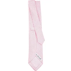 CRAVATTA SARTORIALE CLASSICA IN SETA ROSA Microfantasia fiore