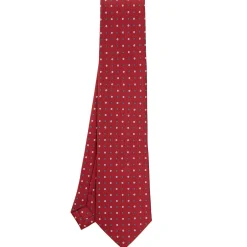CRAVATTA SARTORIALE CLASSICA IN SETA BORDEAUX Microfantasia