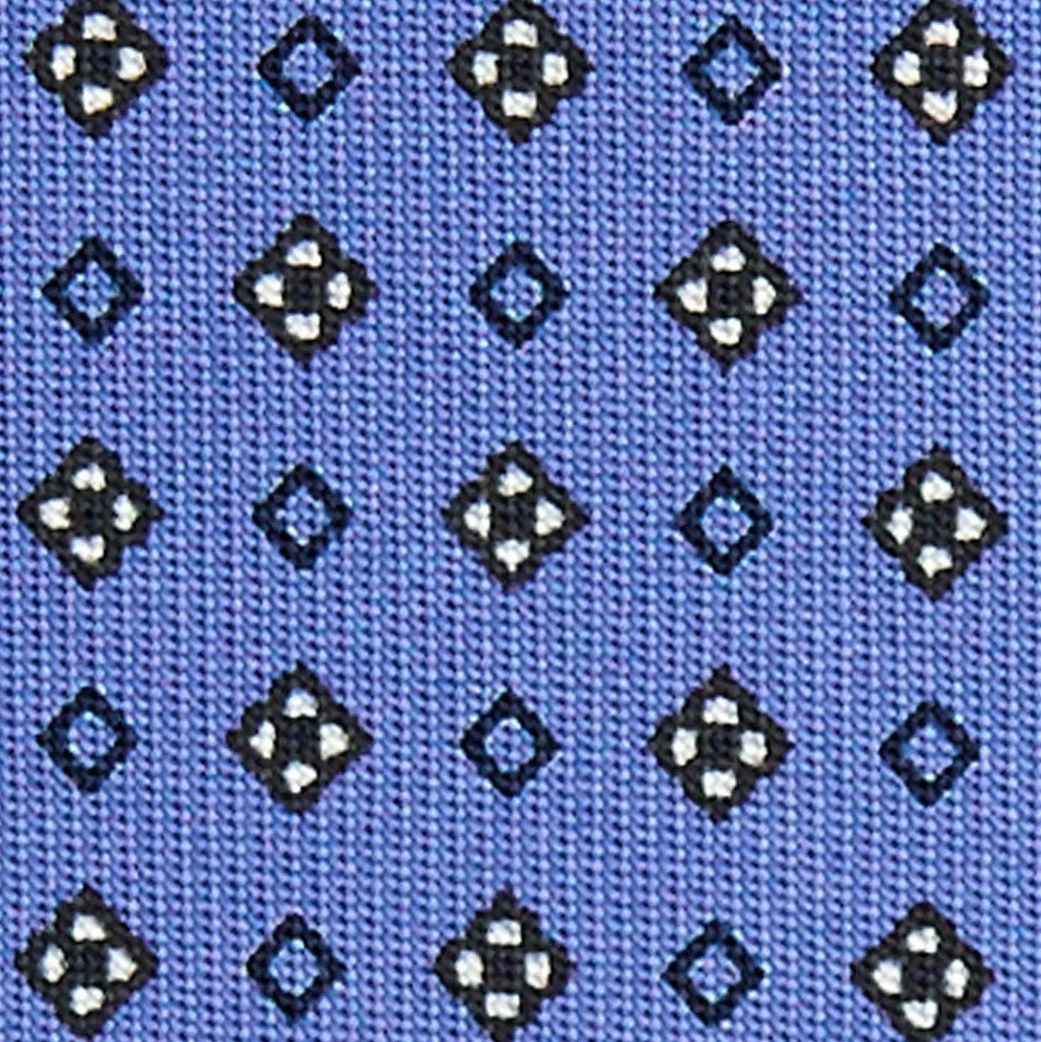 CRAVATTA SARTORIALE CLASSICA IN SETA AZZURRO POLVERE Microfantasia fiore
