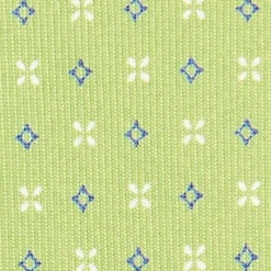 CRAVATTA SARTORIALE CLASSICA IN SETA VERDE CHIARO Microfantasia fiore