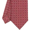 CRAVATTA SARTORIALE CLASSICA IN SETA BORDEAUX Microfantasia