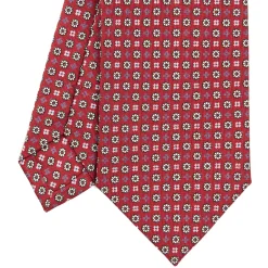 CRAVATTA SARTORIALE CLASSICA IN SETA BORDEAUX Microfantasia
