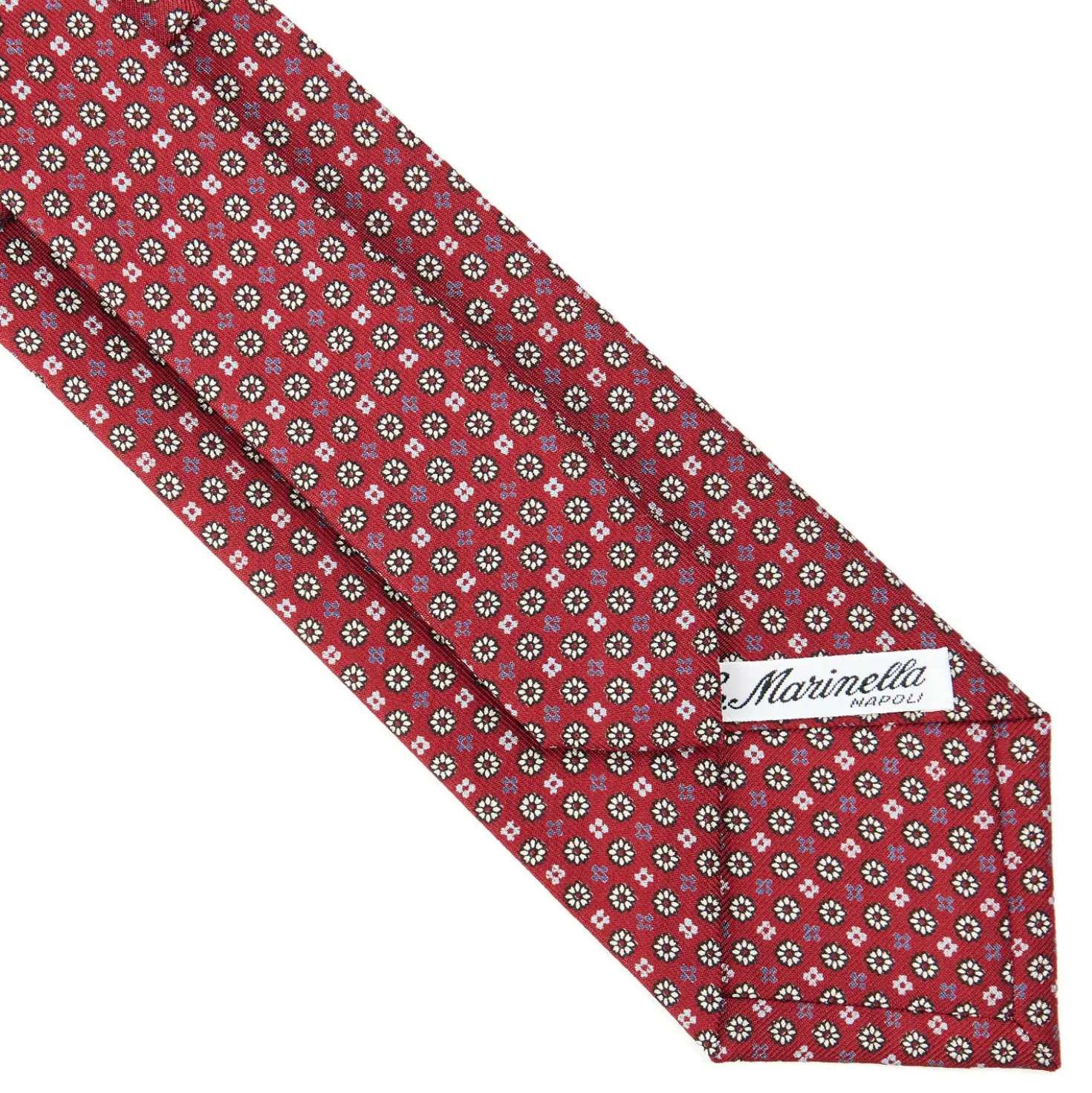 CRAVATTA SARTORIALE CLASSICA IN SETA BORDEAUX Microfantasia