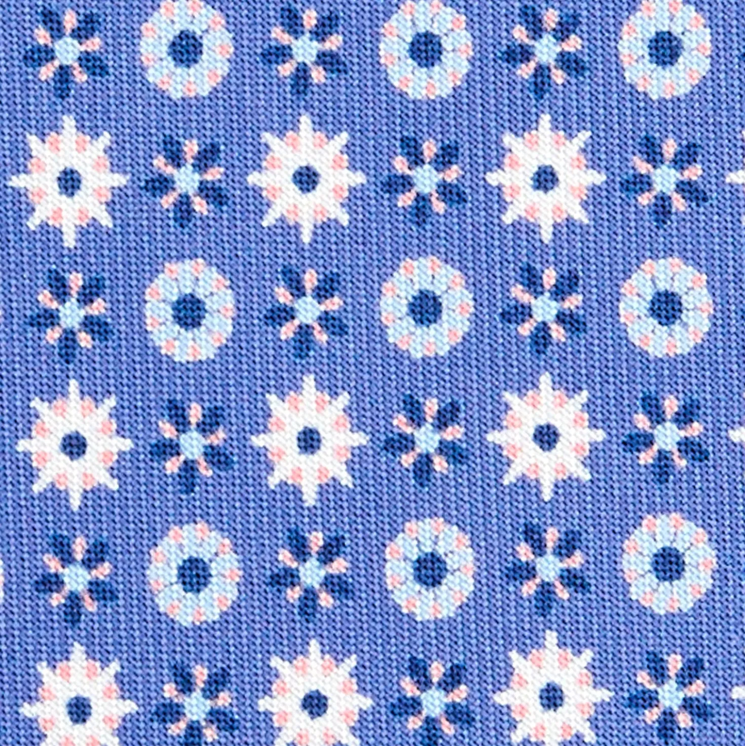 CRAVATTA SARTORIALE CLASSICA IN SETA AZZURRO POLVERE Microfantasia fiore