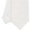 CRAVATTA SARTORIALE CLASSICA IN SETA BIANCA Microfantasia fiore