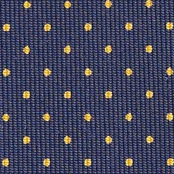 CRAVATTA SARTORIALE CLASSICA IN SETA BLU SCURO Pois