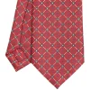 CRAVATTA SARTORIALE CLASSICA IN SETA BORDEAUX Microfantasia fiore