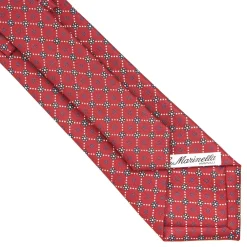 CRAVATTA SARTORIALE CLASSICA IN SETA BORDEAUX Microfantasia fiore