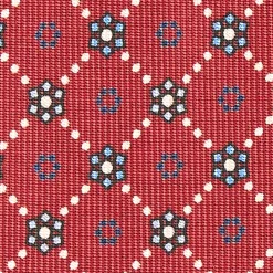 CRAVATTA SARTORIALE CLASSICA IN SETA BORDEAUX Microfantasia fiore