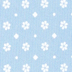 CRAVATTA SARTORIALE CLASSICA IN SETA AZZURRO Microfantasia fiore