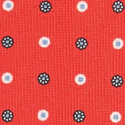 CRAVATTA SARTORIALE CLASSICA IN SETA ROSSA Microfantasia fiore