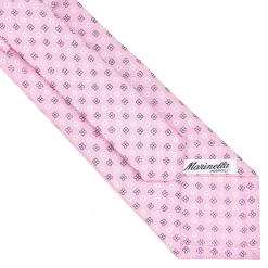 CRAVATTA SARTORIALE CLASSICA IN SETA ROSA Microfantasia fiore
