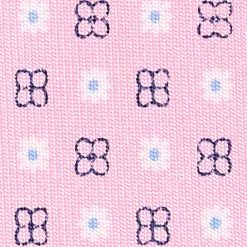 CRAVATTA SARTORIALE CLASSICA IN SETA ROSA Microfantasia fiore