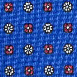 CRAVATTA SARTORIALE CLASSICA IN SETA BLUETTE Microfantasia fiore