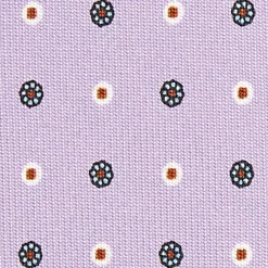 CRAVATTA SARTORIALE CLASSICA IN SETA LILLA Microfantasia fiore