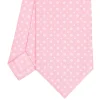 CRAVATTA SARTORIALE CLASSICA IN SETA ROSA Microfantasia fiore