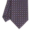 CRAVATTA SARTORIALE CLASSICA IN SETA BLU SCURO Microfantasia fiore