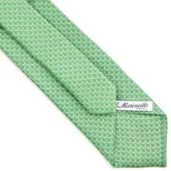 CRAVATTA SARTORIALE CLASSICA IN SETA VERDE Microfantasia m geometrica