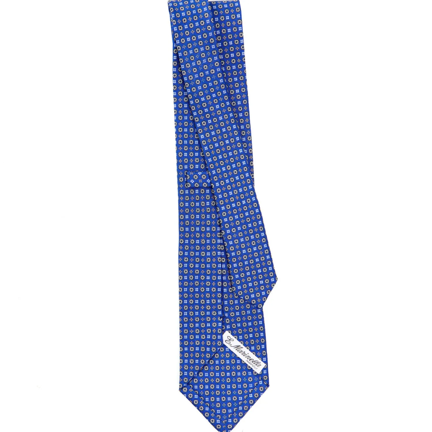 CRAVATTA SARTORIALE CLASSICA IN SETA BLUETTE Microfantasia fiore