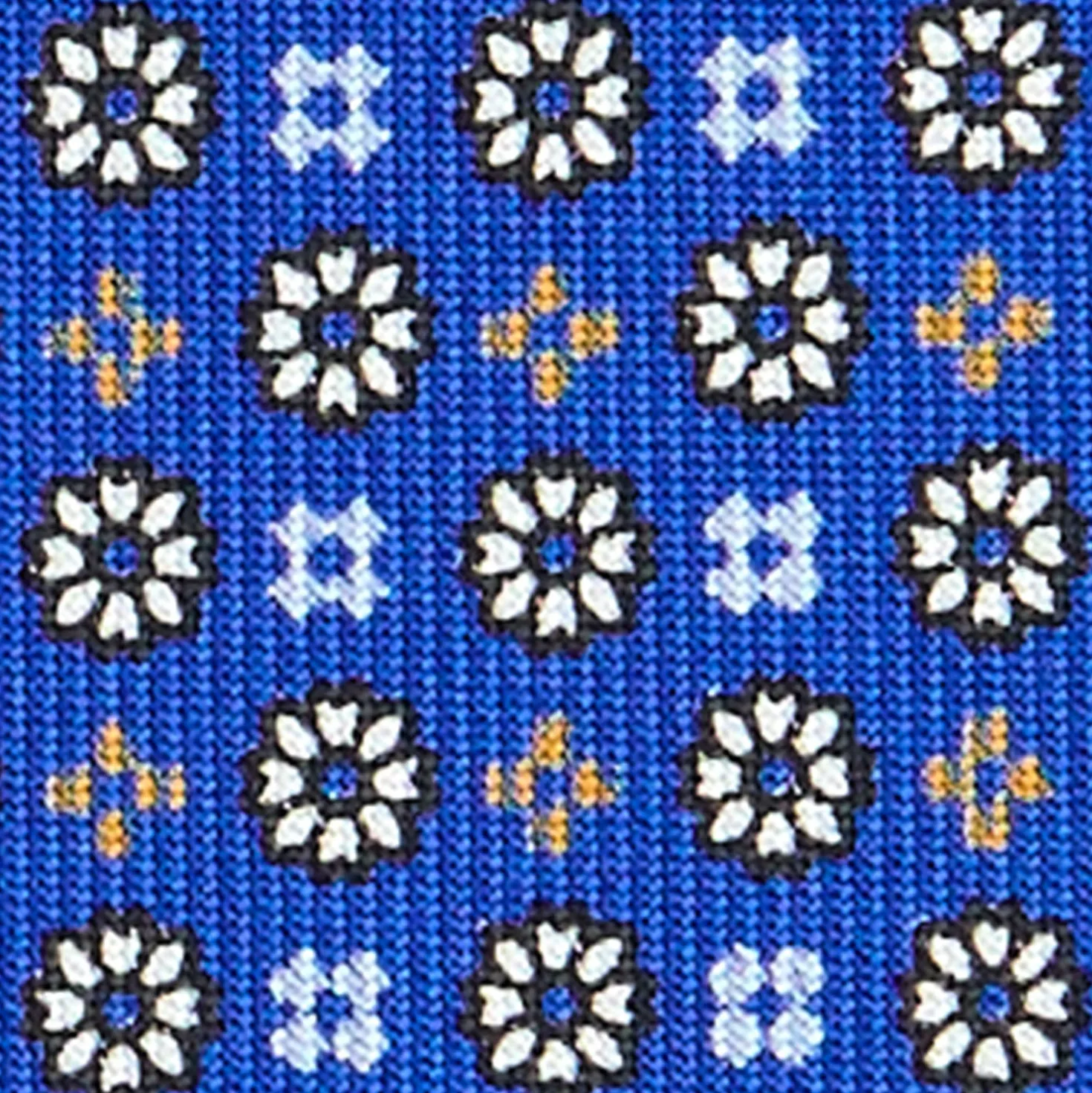 CRAVATTA SARTORIALE CLASSICA IN SETA BLUETTE Microfantasia fiore