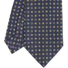 CRAVATTA SARTORIALE CLASSICA IN SETA BLU SCURO Microfantasia fiore
