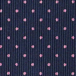 CRAVATTA SARTORIALE CLASSICA IN SETA BLU SCURO Pois