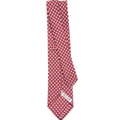 CRAVATTA SARTORIALE CLASSICA IN SETA BORDEAUX Microfantasia fiore