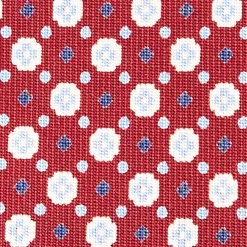 CRAVATTA SARTORIALE CLASSICA IN SETA BORDEAUX Microfantasia fiore
