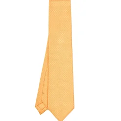 CRAVATTA SARTORIALE CLASSICA IN SETA GIALLA Pois