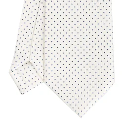 CRAVATTA SARTORIALE CLASSICA IN SETA BIANCA Pois