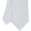 CRAVATTA SARTORIALE CLASSICA IN SETA BIANCA Microfantasia fiore