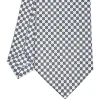 CRAVATTA SARTORIALE CLASSICA IN SETA BIANCA Microfantasia fiore