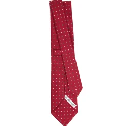 CRAVATTA SARTORIALE CLASSICA IN SETA BORDEAUX Microfantasia fiore