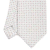 CRAVATTA SARTORIALE CLASSICA IN SETA BIANCA Microfantasia fiore